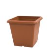 Recycled cube pot terracotta