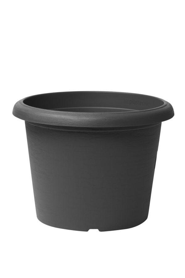 Recycled cylinder pot urban grey