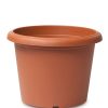 Recycled cylinder pot terracotta