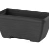 Recycled mini trough with saucer terracotta grey