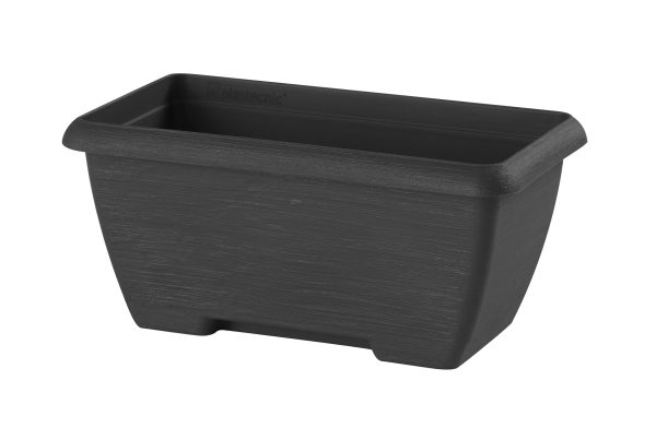 Recycled mini trough with saucer terracotta grey