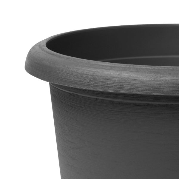 Recycled cylinder pot urban grey