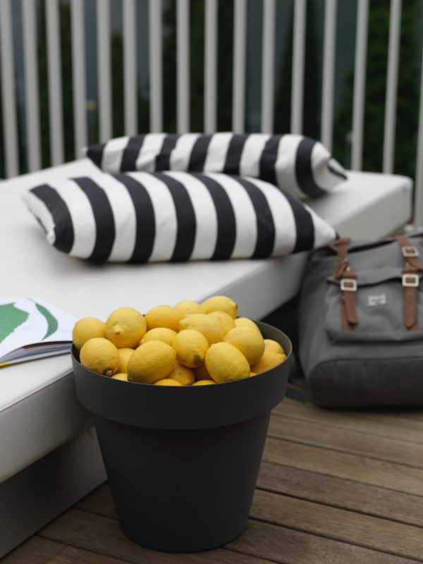 Contemporary Round Pot Urban Grey